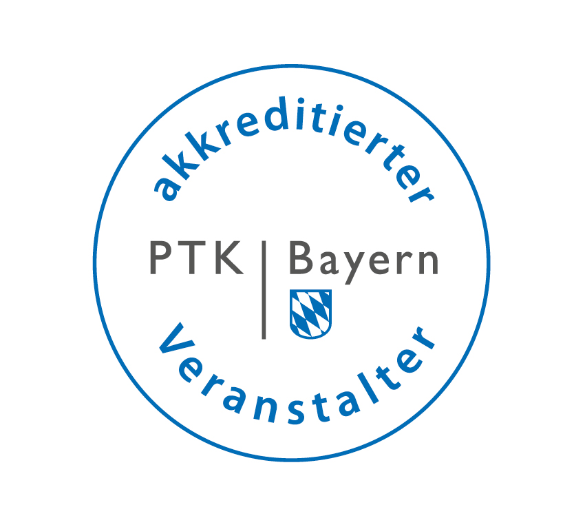 Akkreditiertenlogo der PTK Bayern